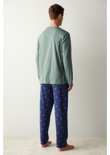 Lots Pantolon Lacivert Pijama Takımı
