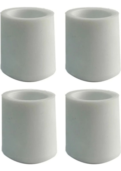 25 mm Pvc Sandalye Profil Ayak Pabucu Sessiz Yumuşak - Beyaz (16 Adet)