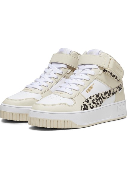 Carina Street Mid Animal Beyaz Kadın High Sneaker
