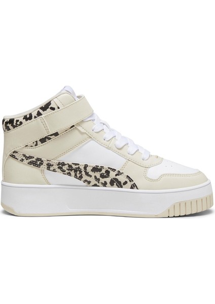 Carina Street Mid Animal Beyaz Kadın High Sneaker