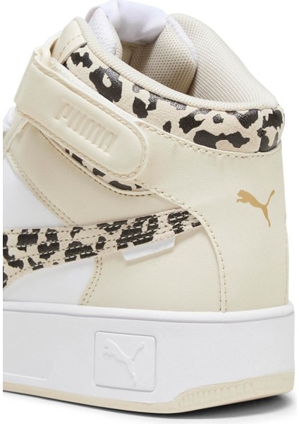 Carina Street Mid Animal Beyaz Kadın High Sneaker