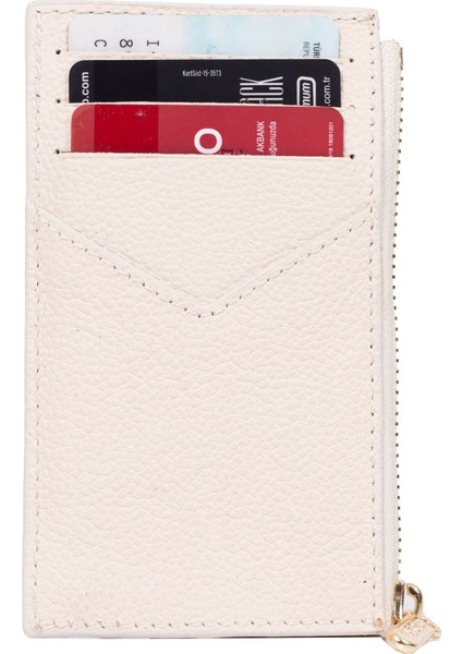 Seth Hakiki Deri Fermuarlı Kartlık Krem fiyatları