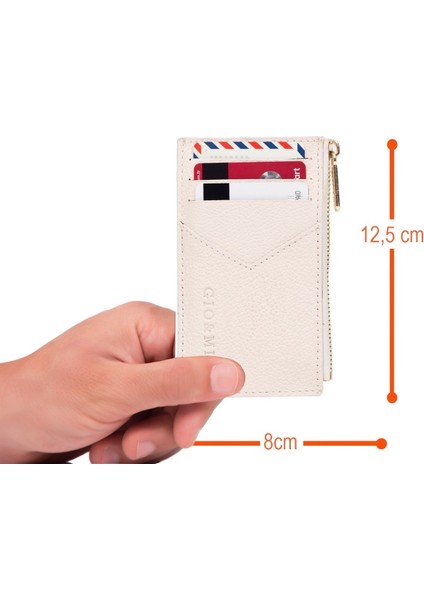 Seth Hakiki Deri Fermuarlı Kartlık Krem fırsatları