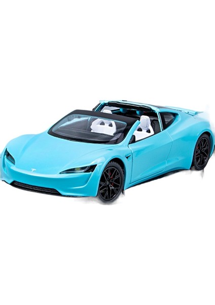 1:24 Cabrio Tesla Alaşım Modeli Ön Tekerlek, Direksiyonlu Arka Ses ve Hafif Alaşım Araba Modeli (Yurt Dışından)