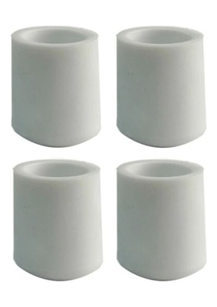 25 mm 12 Adet Pvc Sandalye Profil Ayak Pabucu Sessiz Yumuşak – Beyaz