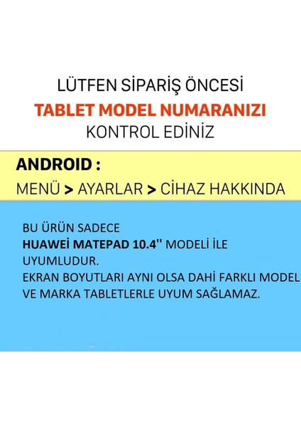 Aksesuar Dünyası Huawei Matepad Se 10.4 Inç Kılıf Dönebilen Standlı Uyku Modlu Tablet Kılıfı