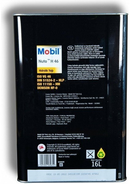 Nuto H 46 16 Litre Hidrolik Yağı fiyatları