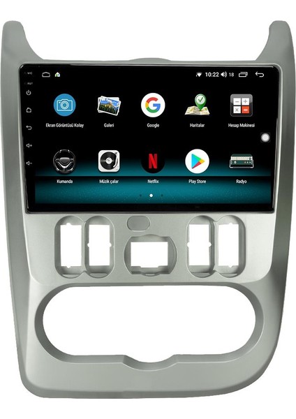 Dacia Logan Android 13 Multimedya Carplay 4gb RAM+64GB HDD 2010-2013 Navigasyon Ekran