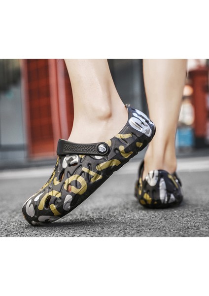 Genmaisiquanjiayaz Dış Mekan Renk Engelleme Dış Giyim Ev Tipi Yarı Römork Plaj Sandaletleri (Yurt Dışından) fiyatları