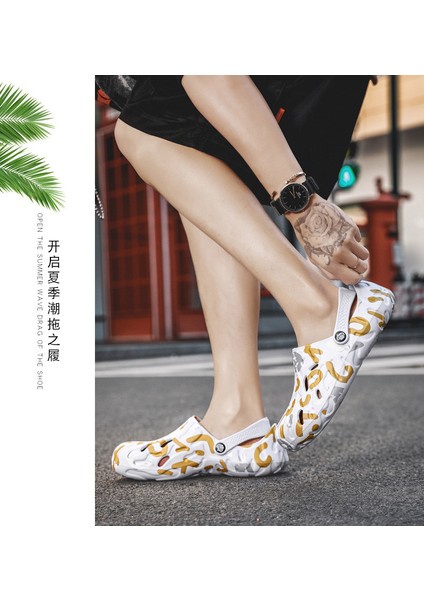 Genmaisiquanjiayaz Dış Mekan Renk Engelleme Dış Giyim Ev Tipi Yarı Römork Plaj Sandaletleri (Yurt Dışından) modelleri