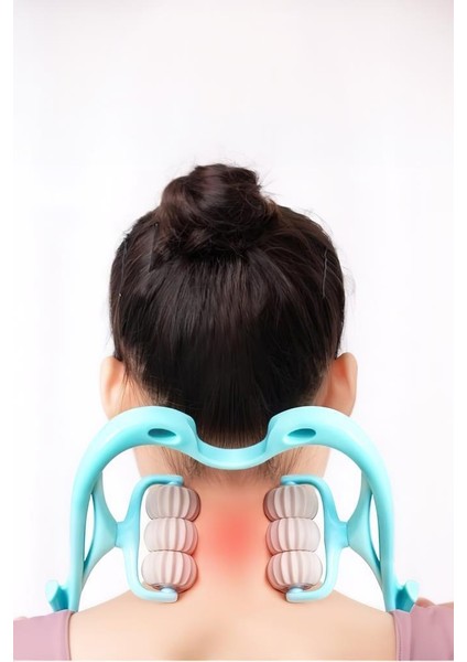 6 Tekerlekli Boyun Masaj Aleti Mavi fiyatları