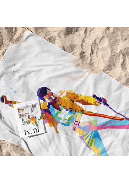 Freddie Mercury Plaj Havlusu - Microfiber