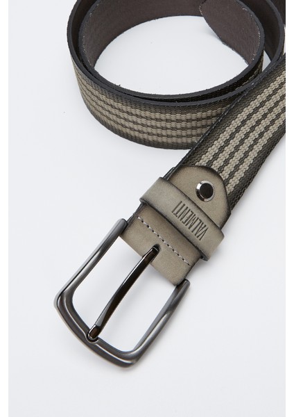 Erkek Gri Hakiki Deri Casual Kemer 483 0011-138VAL Erk Kemer modelleri