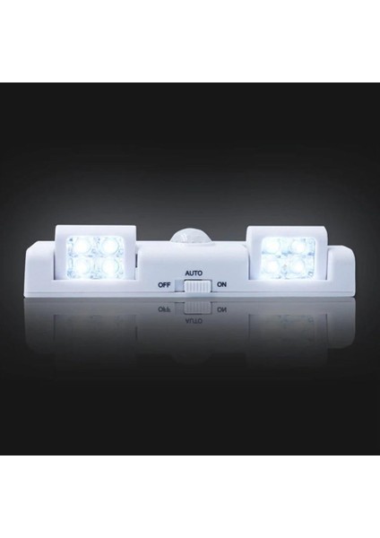 Hareket Sensörlü Pilli 8 LED 2 Taraflı Masa Lambası Ev Elbise Dolabı Lamba Işık