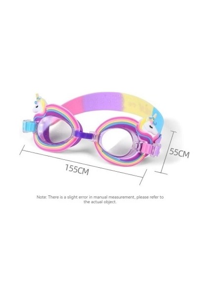 Çocuk Karikatür Su Geçirmez ve Buğu Önleyici Silikon Yüzücü Gözlüğü (Yurt Dışından)