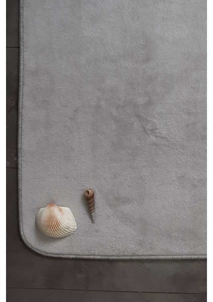 Ultrasoft Düz Gümüş Gri 2'li Banyo Halısı Paspası Seti Kaymaz Deri Tabanlı Yıkanabilir Klozet Takımı modelleri