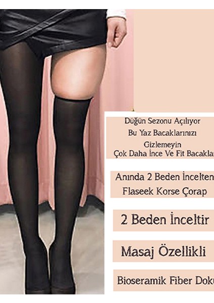 Anında 5 cm Incelten Sıkılaştırıcı Toparlayıcı Korse Çorap