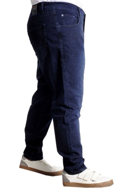 Büyük Beden Erkek Kot Pantolon Klasik Armina 23903 Lacivert modelleri