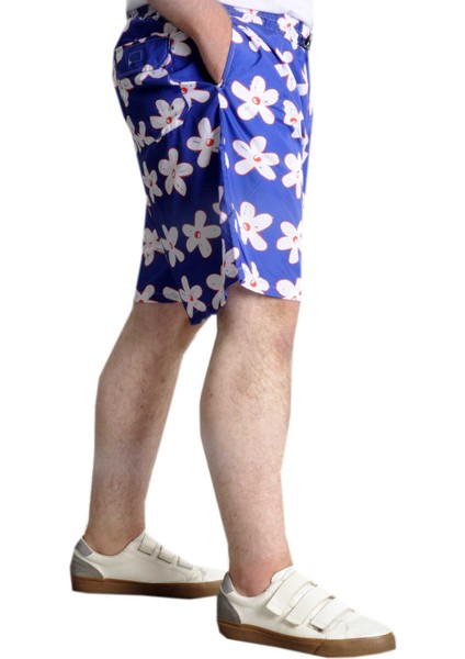 Büyük Beden Erkek Deniz Şortu 23464 Lacivert-Kırmızı modelleri