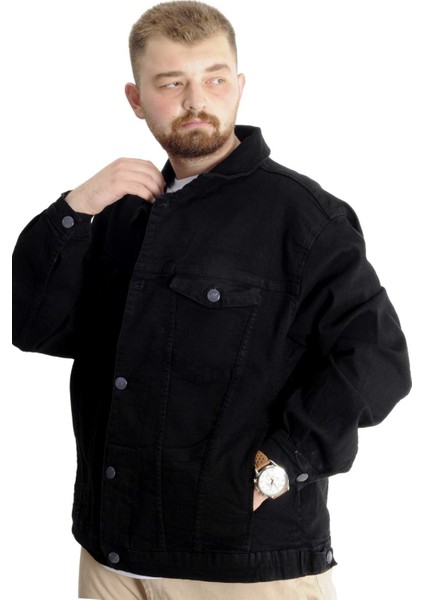 Büyük Beden Erkek Kot Mont Paris Star 22800 Siyah fiyatları