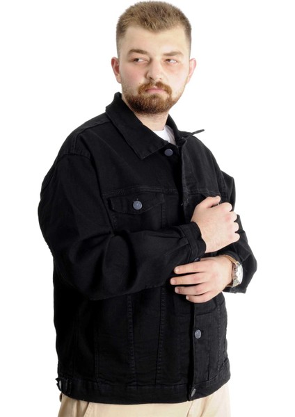 Büyük Beden Erkek Kot Mont Paris Star 22800 Siyah modelleri