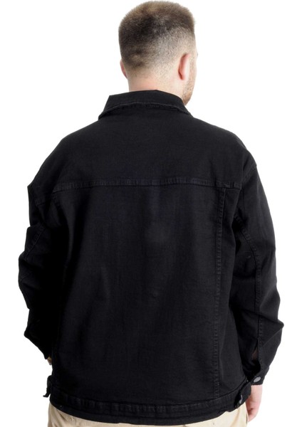 Büyük Beden Erkek Kot Mont Paris Star 22800 Siyah fırsatları