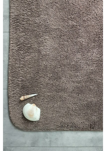 Ultrasoft Düz Kapuçino 2'li Banyo Halısı Paspası Seti Kaymaz Deri Tabanlı Yıkanabilir Klozet Takımı fırsatları