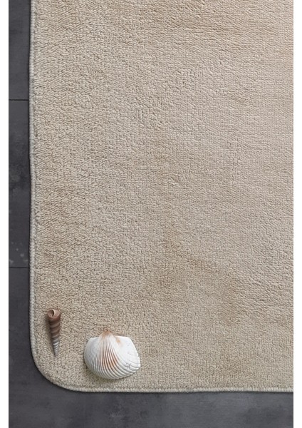 Ultrasoft Düz Vizon 2'li Banyo Halısı Paspası Seti Kaymaz Taban Makinede Yıkanabilir Klozet Takımı