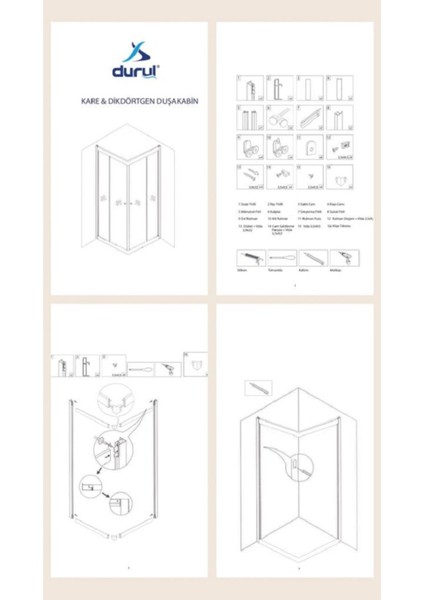 Duşakabin Kare Çizgili 90x100 modelleri