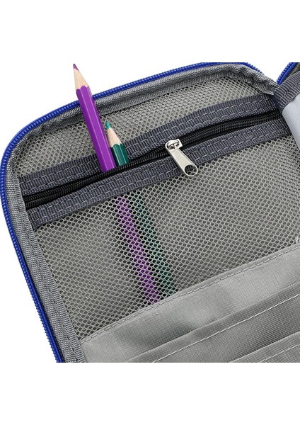 Yüksek Kapasiteli Fermuarlı Kalem Kutusu - Çok Fonksiyonlu, Mavi (Yurt Dışından) fırsatları