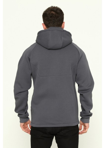 Erkek Standart Fit Normal Kesim Içi Polarlı 3 Iplik Kapüşonlu Fermuarlı Sweatshirt indirimleri