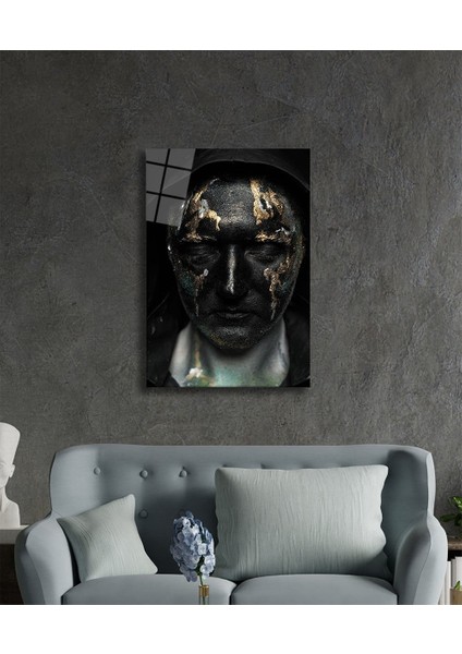 Eliza Home Kadınlar Siyah ve Altın Rahibe Cam Tablo