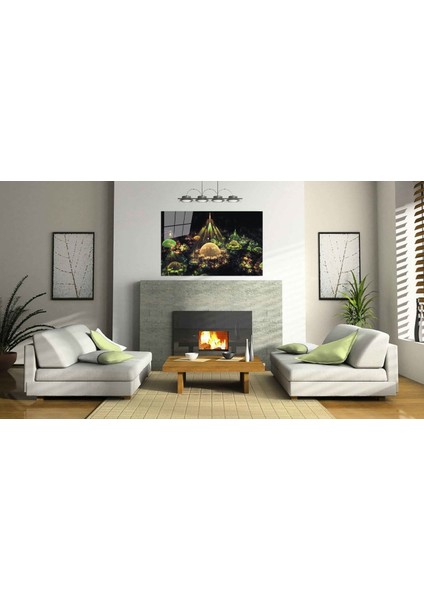 Eliza Home Noel Işıklı Küre Cam Tablo