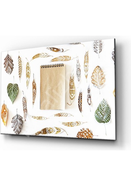 Eliza Home Vintage ve Bohem Tarzı Yaprak Detaylı Tablo