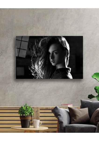 Eliza Home Siyah Beyaz Insan Fotoğrafları Kadın Cam Tablo fiyatları