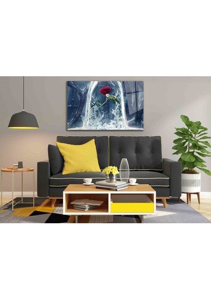 Eliza Home Fütüristik Fanusta Gül Cam Tablo fiyatları