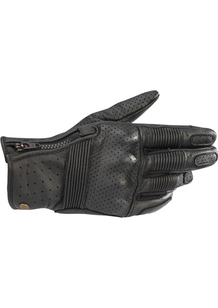 Rayburn V2 Korumalı Deri Motosiklet Eldiveni (Siyah)