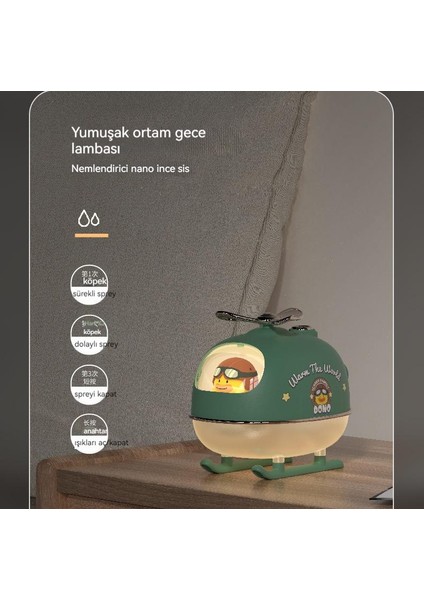 Karikatür Uçak Şekli Masaüstü Büyük Kapasiteli Sprey Nemlendirici (Yurt Dışından) fırsatları