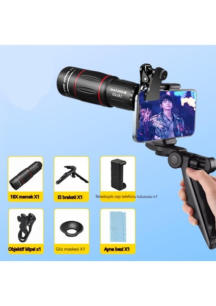 Açık Yüksek Çözünürlüklü Telefoto Lens Cep Telefonu Tek Namlulu Teleskop (Yurt Dışından)