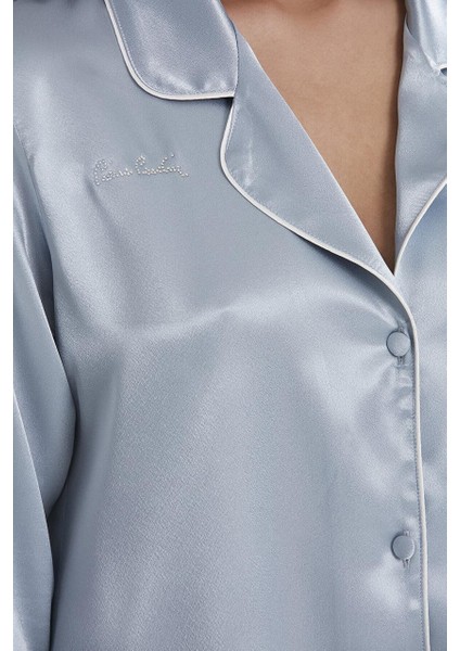 Pierre Cardin Saten Pijama Takımı 1200 Mist