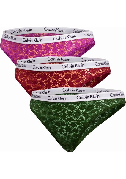Calvın Kleın Kadın Bikini 3'lü Mor/kırmızı/zeytin 000QD3926E 6VY