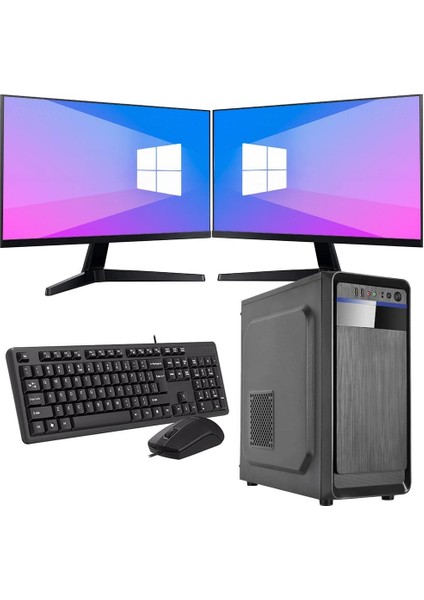 Intel I7 11700 8gb 240GB SSD Çift 24" Monitörlü Ev ve Ofis Bilgisayarı (Business)