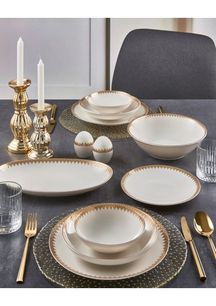 Camelia 54 Parça 12 Kişilik Yemek Takımı Gold 6419 fiyatları