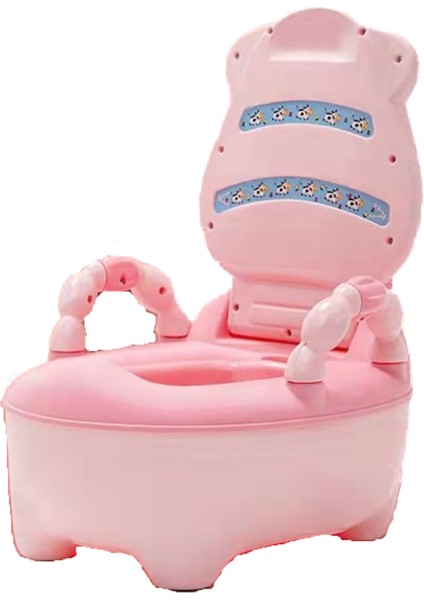 Çift Kolçaklı Çocuk Karikatür Ev Tuvaleti (Yurt Dışından)