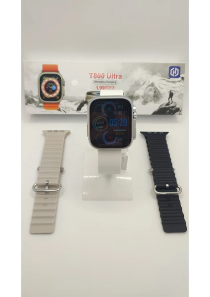 Eco Center Watch 8 T800 Ultra Uyumlu Akıllı Saat Ios Andorid Destekli Arama Özeliği Sensörlü LCD Ekran 3tuş T800ULTRA