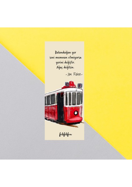 Tramvay Temalı Mottolu Ayraç,kitap Ayracı,vintage 2 adet