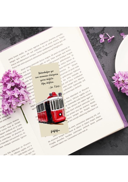 Tramvay Temalı Mottolu Ayraç,kitap Ayracı,vintage 2 adet fiyatları