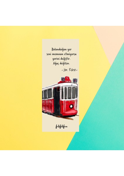 Tramvay Temalı Mottolu Ayraç,kitap Ayracı,vintage 2 adet fırsatları