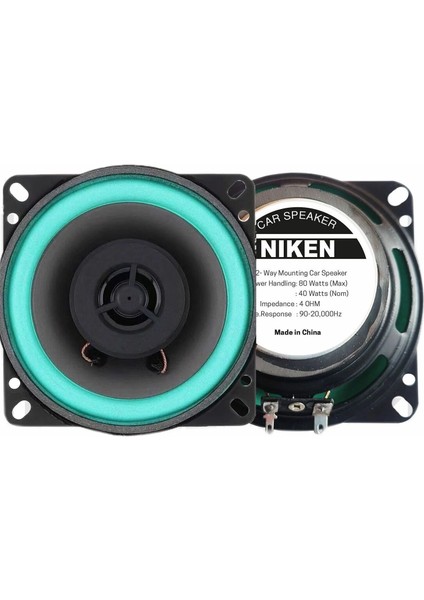 4'' - 10cm Oto Araç Hoparlörü 12V 80Watt (1 Adet)