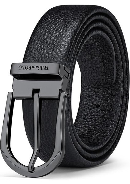 Siyah Metal Tokalı Şık Italyan Kemer